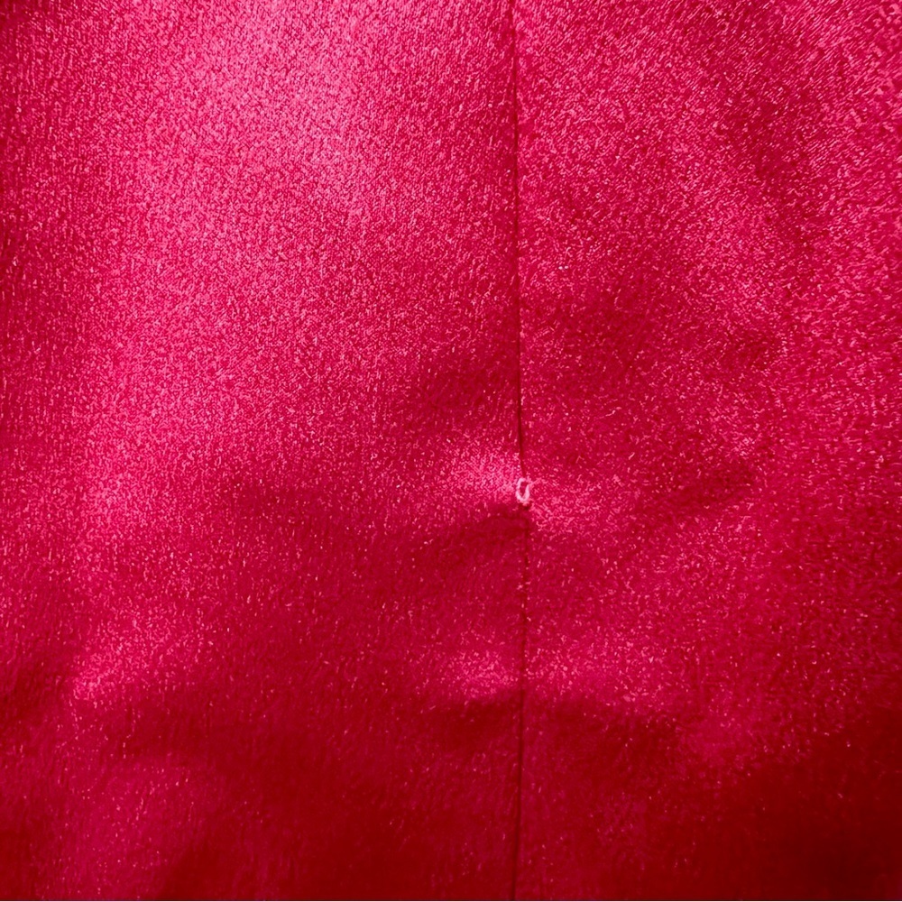 Lavish Alice Pleated One Shoulder Satin Cocktail Midi Dress Red Burgundy 2 NWT - Picture 10 of 16